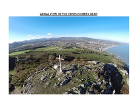 Aerial View of Cross on Bray Head